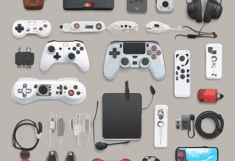 A gaming console with controllers showcased elegantly.