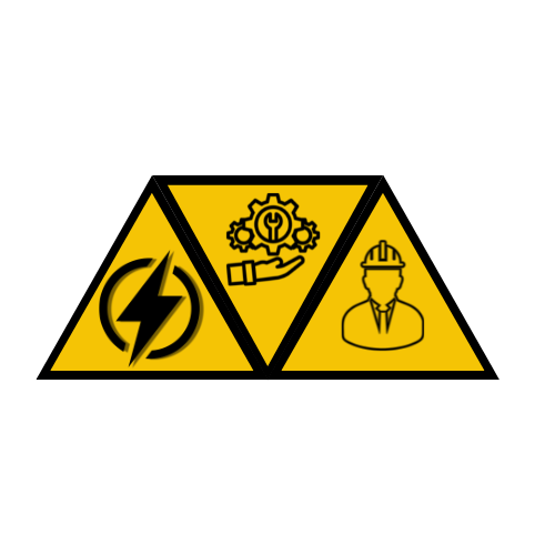 iconos de electricidad, oba civil y mantenimiento