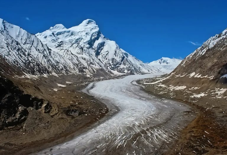 Drang Drung Glacier near Pensi La in Zanskar Valley, Ladakh