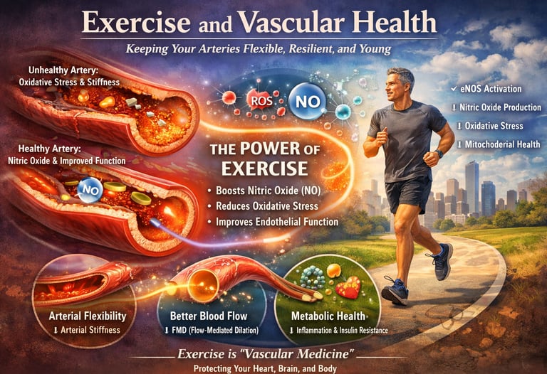 Exercise as Vascular Medicine: Nitric Oxide, Endothelial Function & Arterial Stiffness