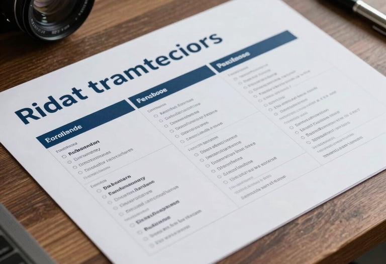 A professional photo of high-quality printed brand guides on an architect's desk, demonstrating the corporate and refined output of the agency.