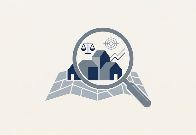 Ilustración de análisis de oportunidades inmobiliarias