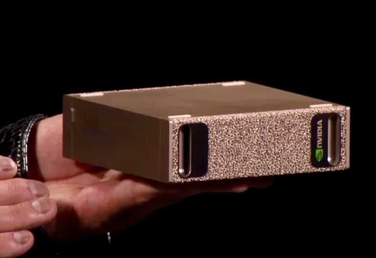 Nvidia project digits holding with hand