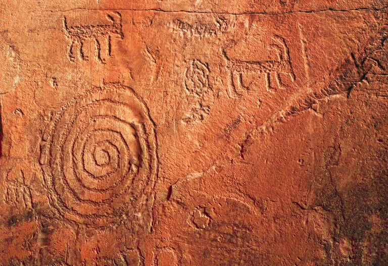 Sedona - Palatki Heritage Site, pictographs represent a symbol for an Indian word or phrase