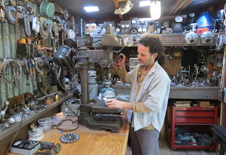 Tal Avitzur in workshop at drillpress.