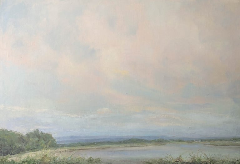 SOARING ON SUMMER'S BREEZE - Painting by Mary Kersell