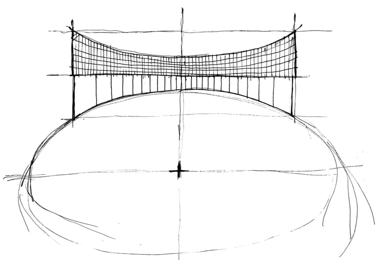 an architectural sketch