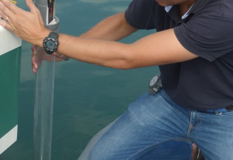 mesures et relevés bateau