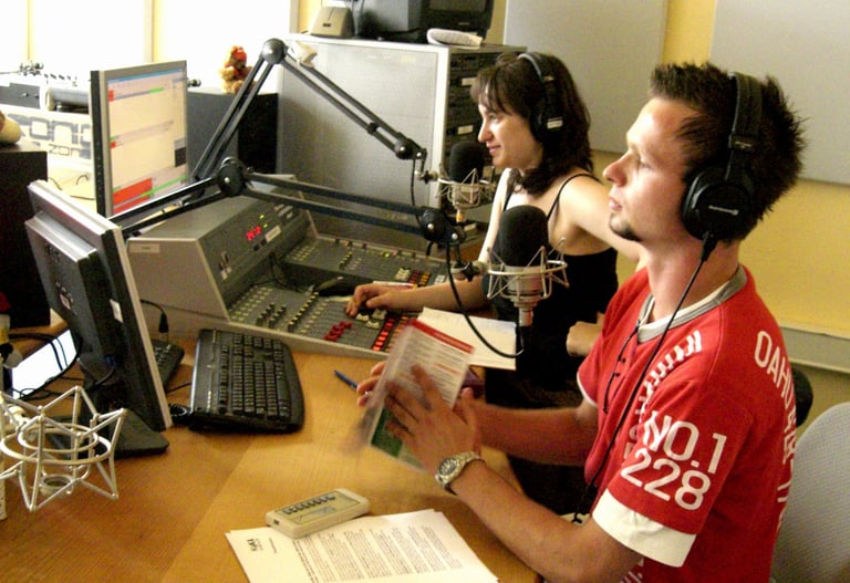 Dajana früher - Foto aus 2008 während der Livesendung auf Radio OKJ