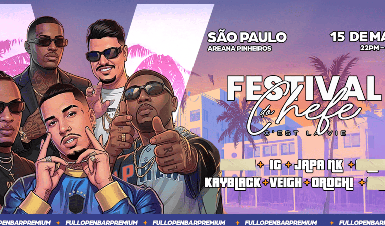festival Festa do Chefe com artistas de trap e funk em São Paulo