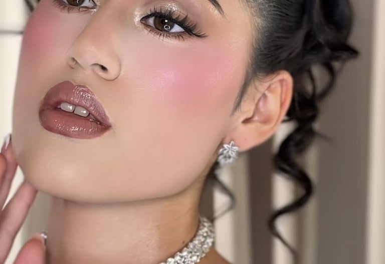 Maquillaje de novia con técnica intransferible para bodas