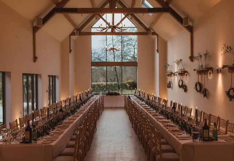 Bright and modern interior of Millbridge Court wedding venue in Farnham, surrey