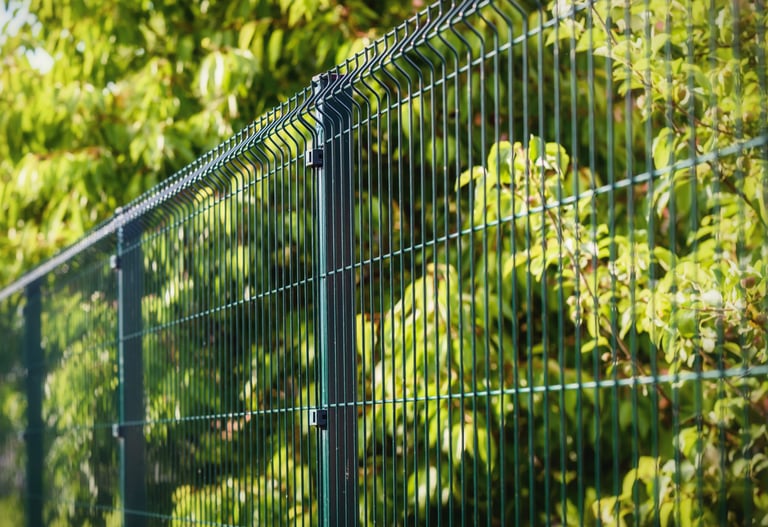 A finished fence panel, resulting from a complete manufacturing and welding process 