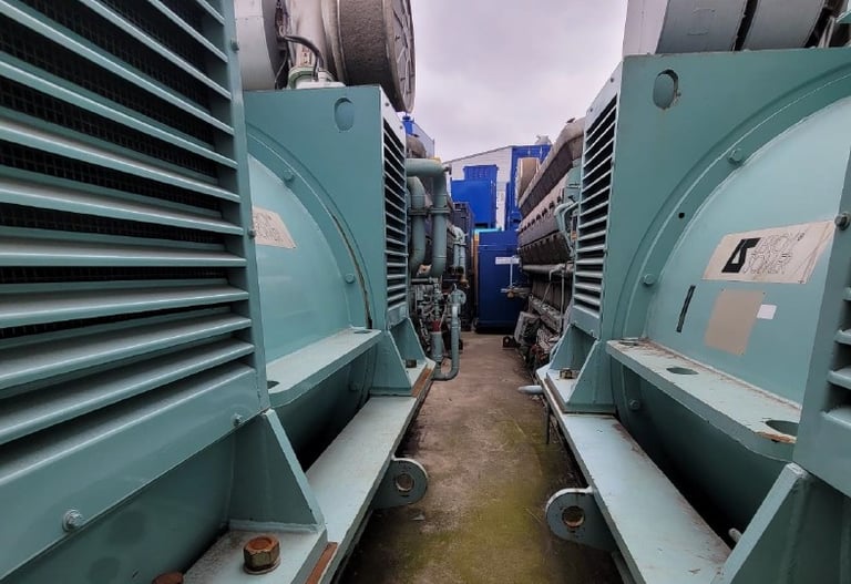 MAN 18V28/32H, 3.6 MW, 6600v. 60 Hz. Diesel Generator