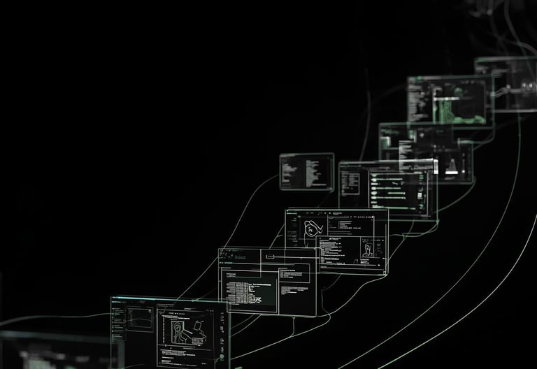 Editorial image representing structured AI workflows in online business.