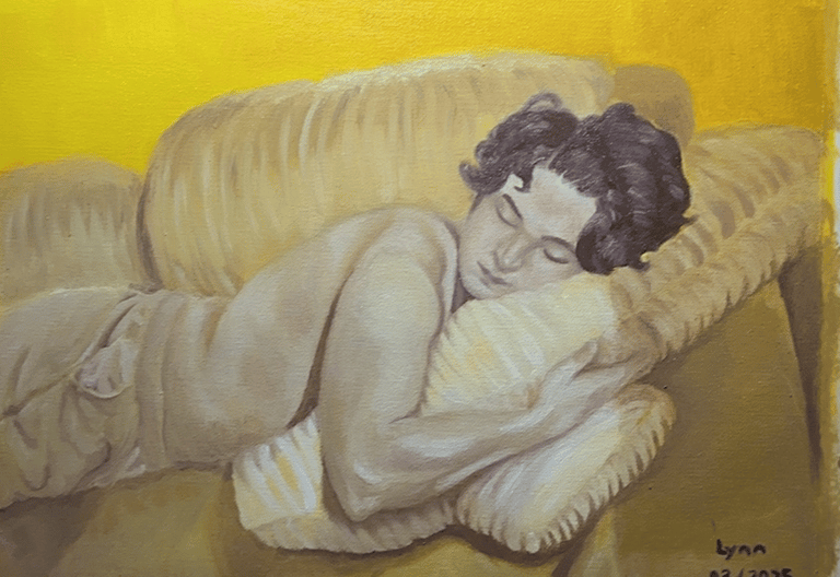 Figure painting - Yellow, Oil on Canvas Paper, 16 x 12, 2025