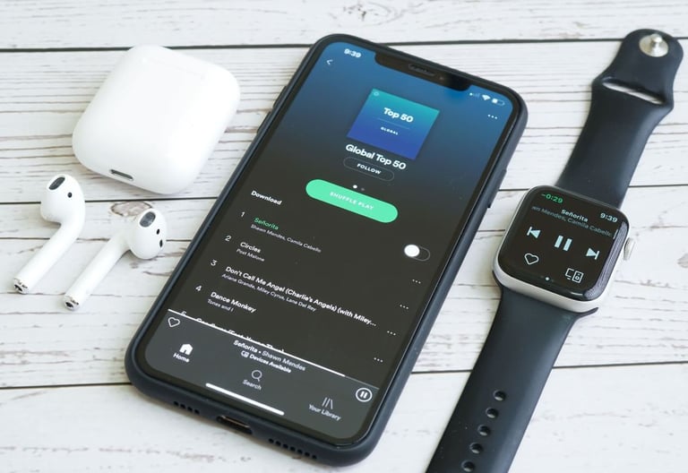 spotify playlist on phone