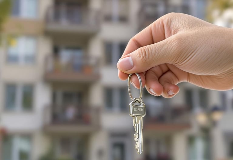 a person holding a set of keys