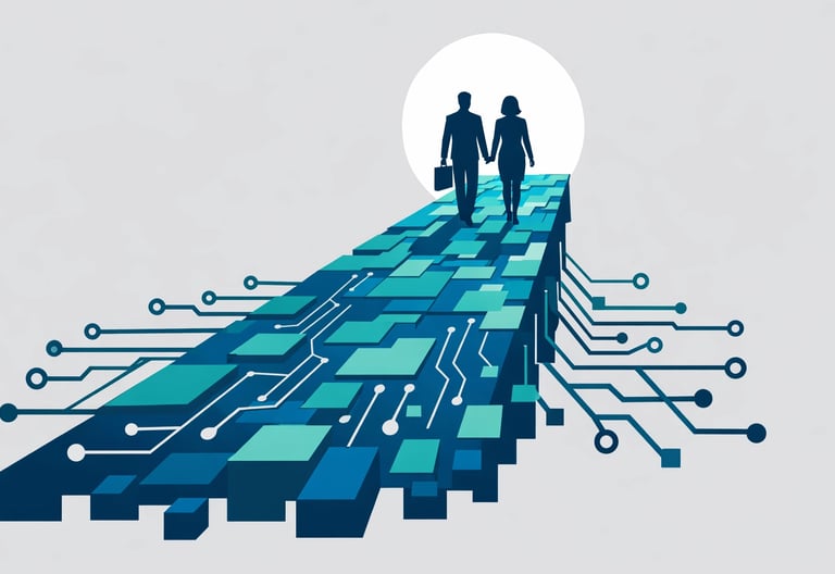 A peaceful home scene at night with a closed laptop, representing a clinician enjoying their persona