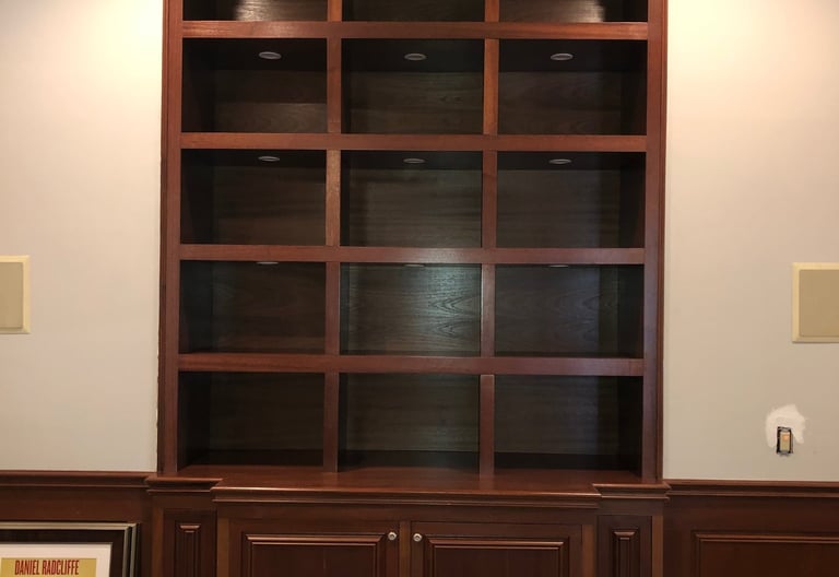 custom built-in shelving unit - Britto's Home Improvement