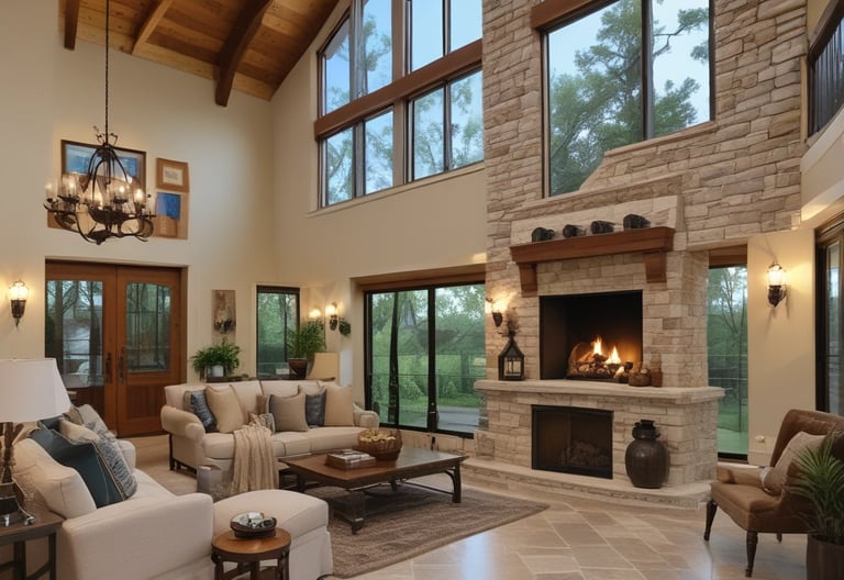 three clear glass bar stools