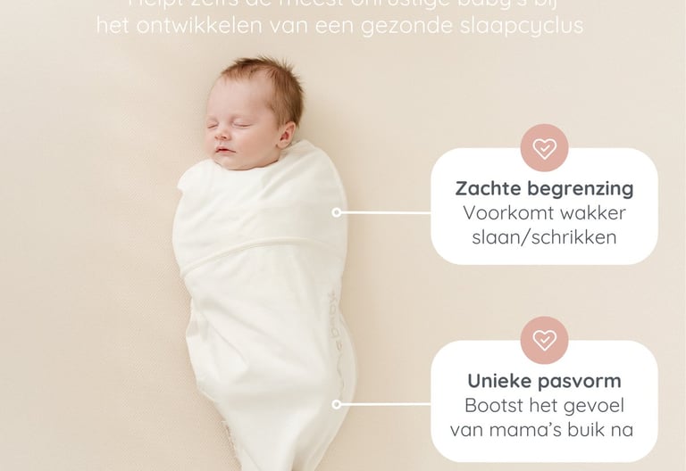 Puckababy Piep inbakerzakje voor een rustige en geborgen slaap van de baby.
