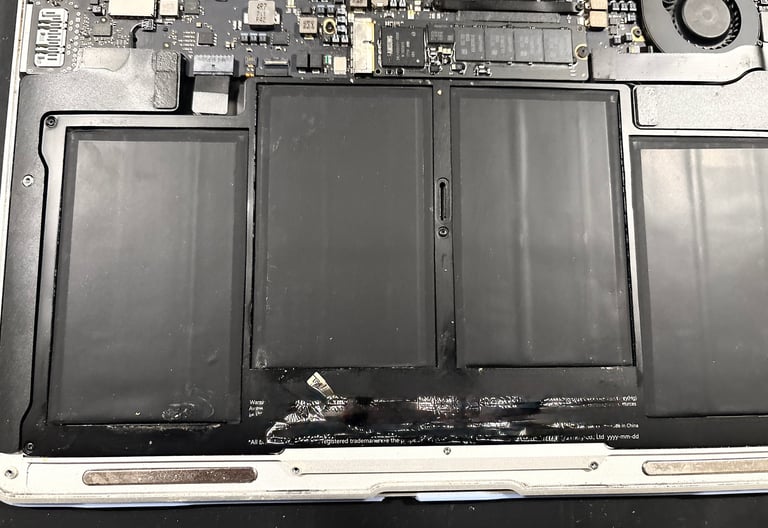 The Interior of a macbook worked on by Hammond Computing Solutions