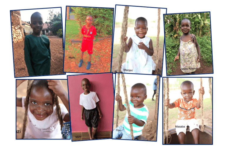 Fotocollage von Kindern des Baby Home