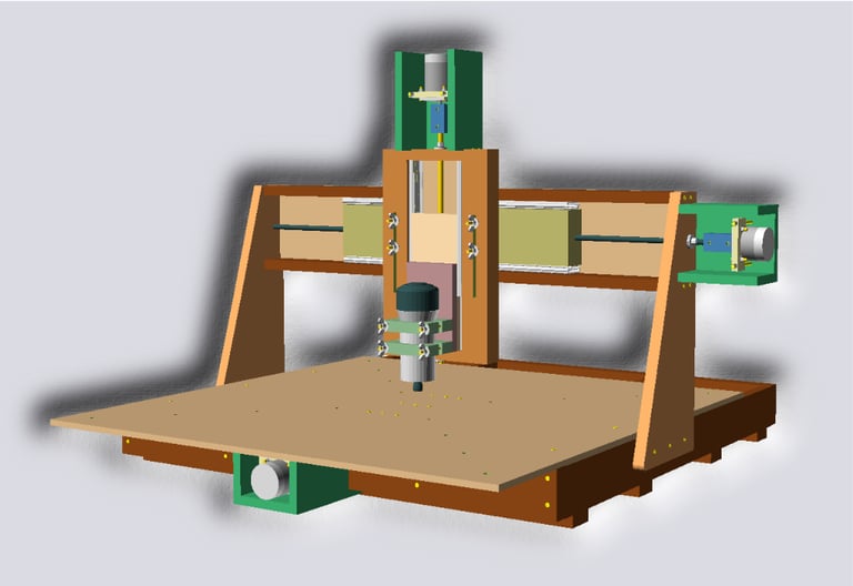 Projeto 3D da Máquina CNC Fresadora ARTM-02 da Artefaktus