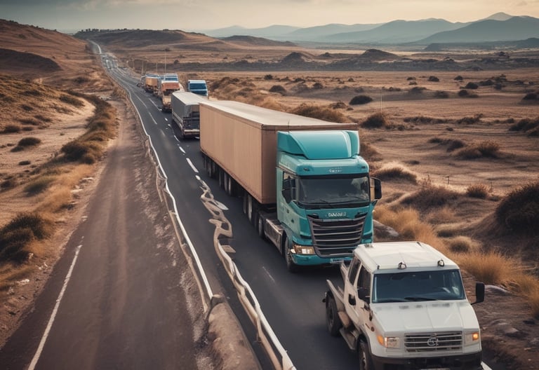 Aerial view of a large shipping yard filled with numerous colorful cargo containers arranged in neat rows. The containers display various company names and logos, with colors including blue, red, green, and yellow, creating a vivid patchwork. The scene is busy yet organized, indicative of a hub for goods transportation.