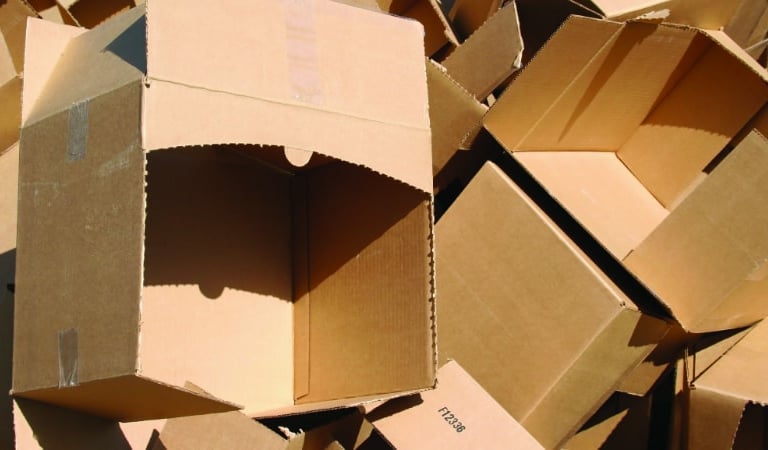 pile of cardboard boxes