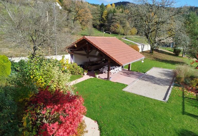 Vue sur le jardin depuis chambre 3