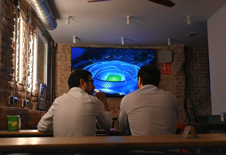 Todos los partidos de futbol se ven en Fratina