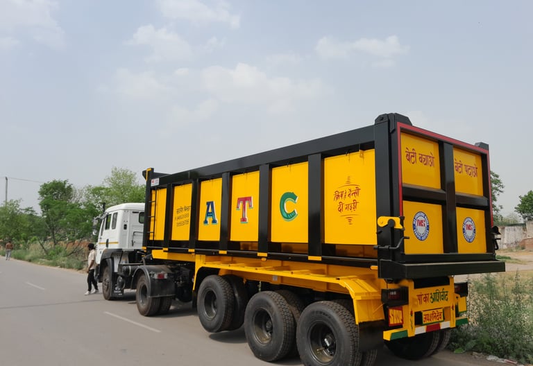 A new tipper trailer by MS Engineering Works, featuring cutting-edge design and robust construction 