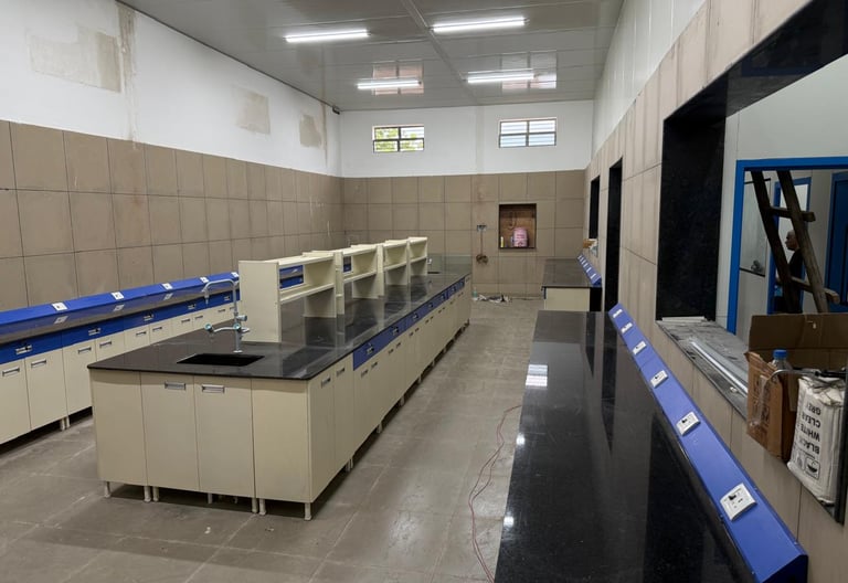 Custom stainless steel workstation for research lab