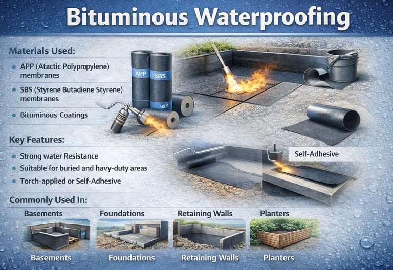 BITUMINOUS MEMBRANES WATERPROOFING