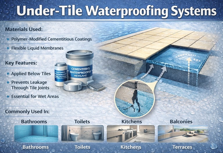 Under Tile Waterproofing Systems