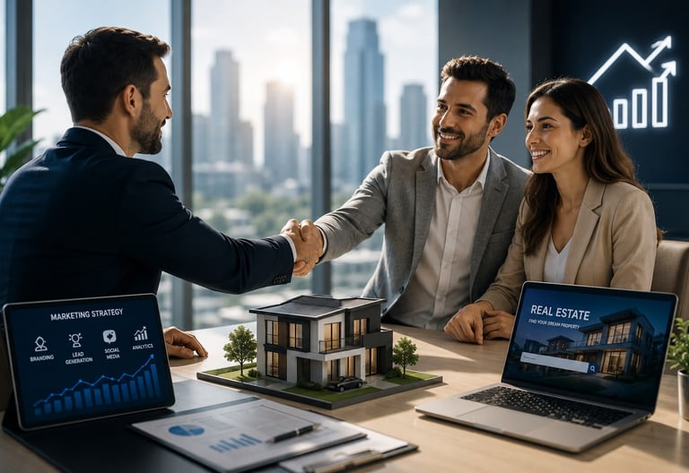 Real estate professionals working with Naba Digital Solutions