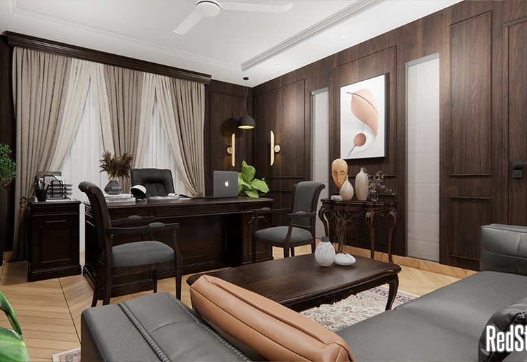 Office Interior, CEO Office Design, Solid Wood Furniture