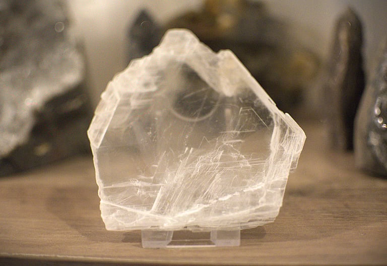 Clear Selenite slab