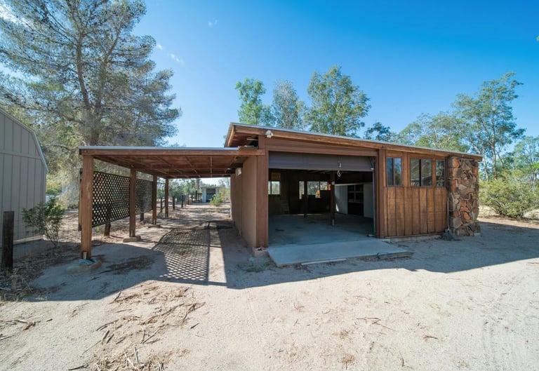 Carport adossé en bois 