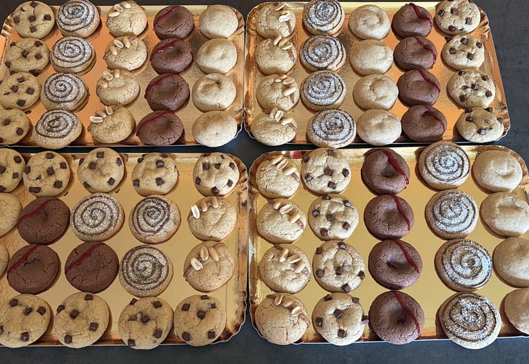 assortiment de mini-cookies de 45g pour évènements