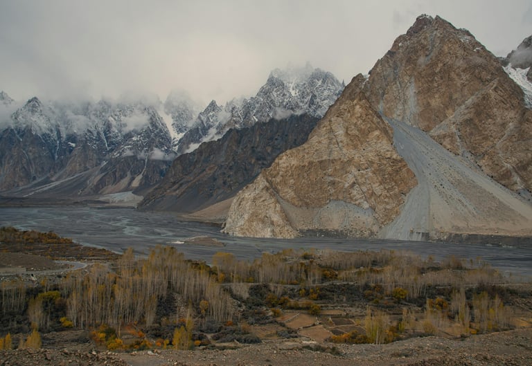 passu cones and Karakoram Highway