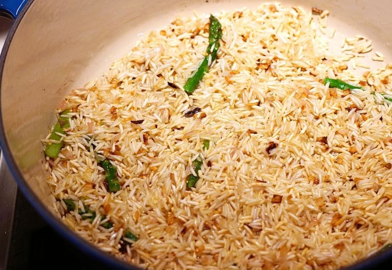 risotto toasted in pan
