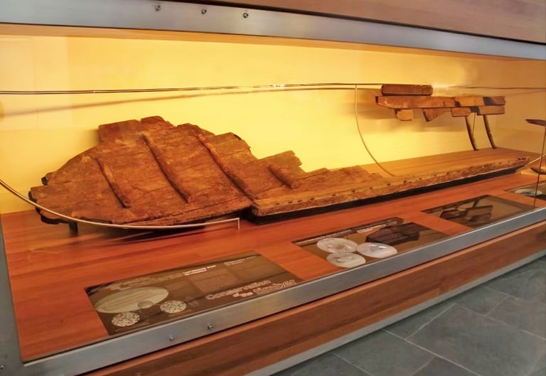 Phoenician ship dating from around 650 BC found in the bay of Mazarrón and exhibited at the National