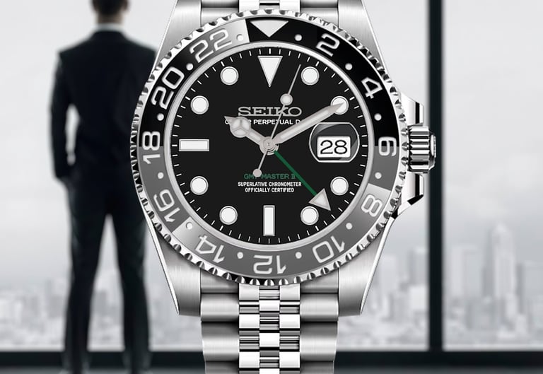 SEIKO MOD | GMT Bruce Wayne