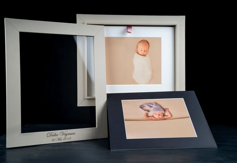 a baby's picture frame with a baby's picture in it