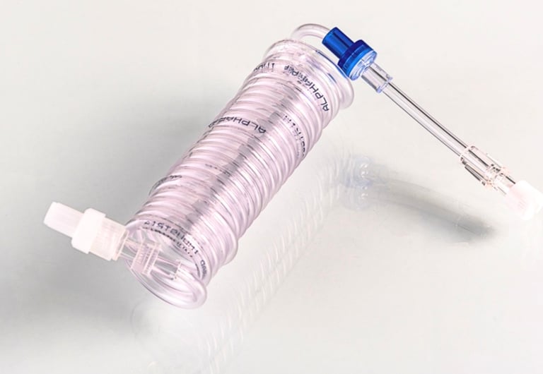 Extensor espiralado com válvula antirrefluxo da Alpharad