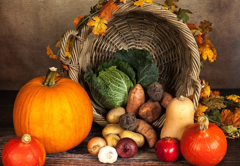 cómo organizar eventos en otoño ingredientes comida