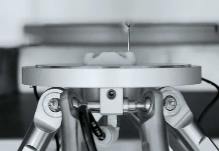 Bioprinted nose within a 3D printer